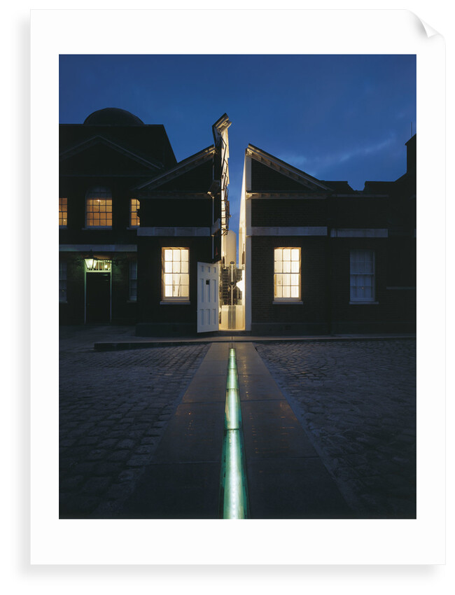 Illuminated Meridian Line at night, Royal Observatory, Greenwich by National Maritime Museum