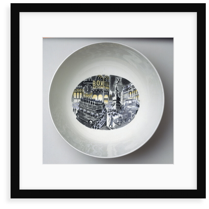 Queen's ware 'Boat Race Day' bowl designed by Eric Ravilious for Josiah Wedgwood & Sons by Eric Ravilious