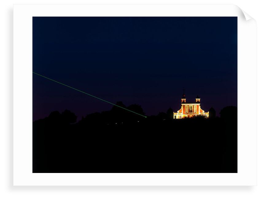 Meridian line laser and Flamsteed House, Royal Observatory by National Maritime Museum