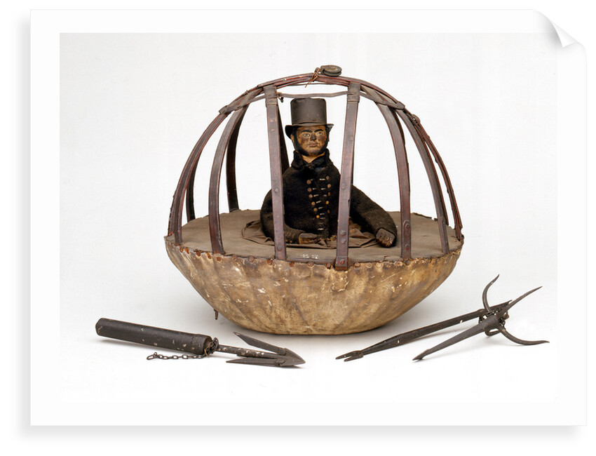 Full hull model, breeches buoy, with grapnels by Unknown