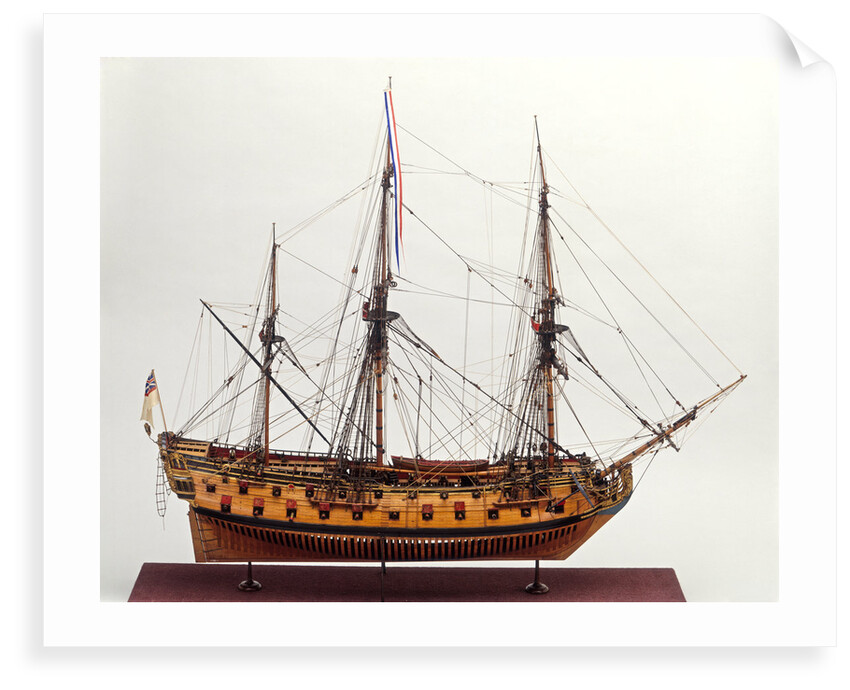 Ship of 50 guns by unknown