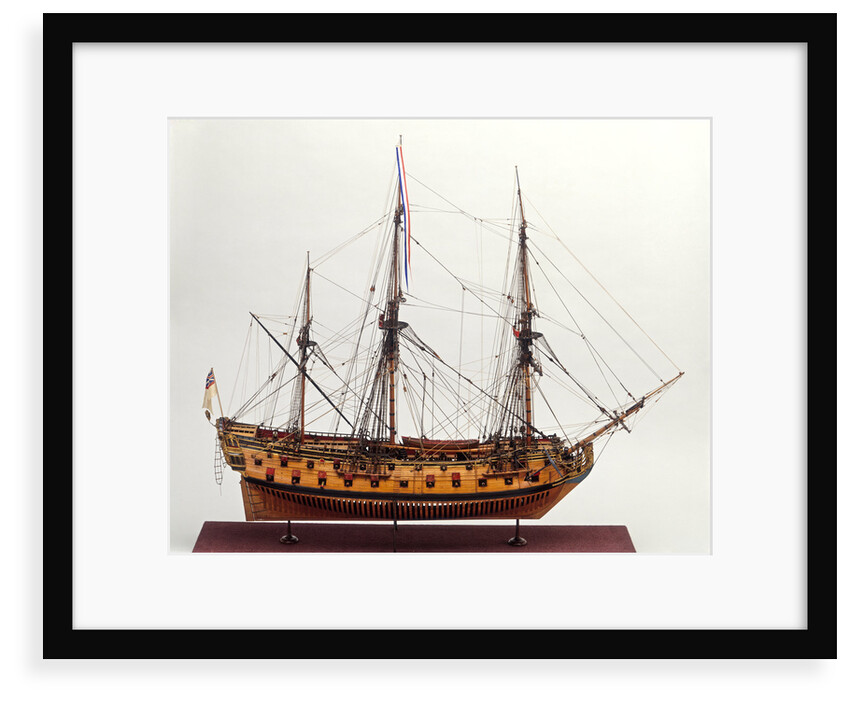 Ship of 50 guns by unknown