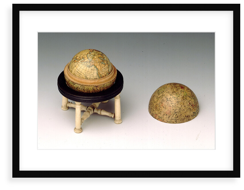 Nested spheres and stand by Johann Bernard Bauer