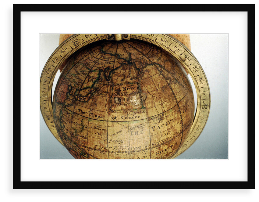 Cartouche in North Pacific Ocean by Dudley Adams