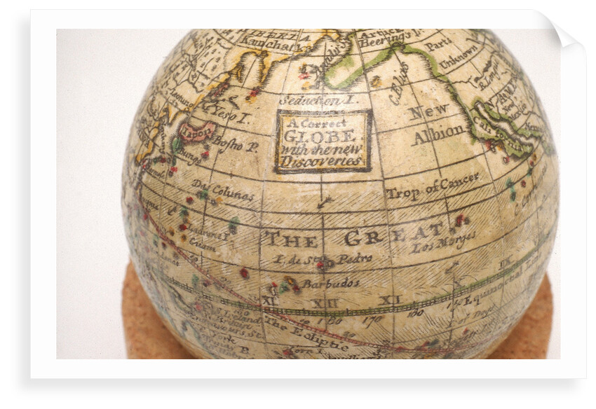 Cartouche in North Pacific Ocean by Moll