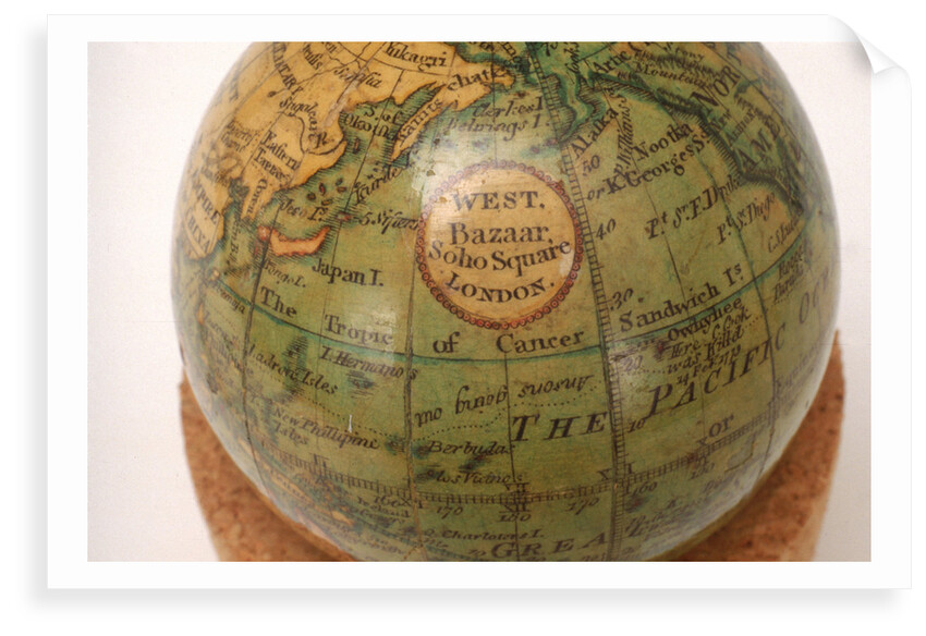 Cartouche in North Pacific Ocean by West
