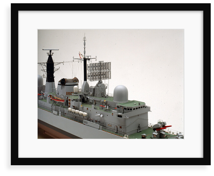 Type 42 destroyer, HMS Sheffield (1971), starboard superstructure detail by John R. Haynes