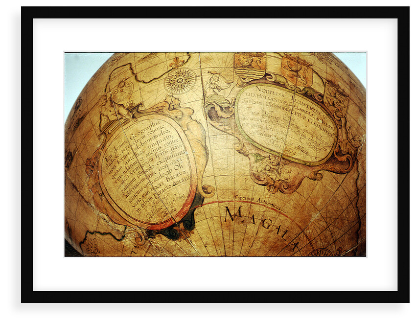 Cartouches in southern continent by Willem Jansz Blaeu