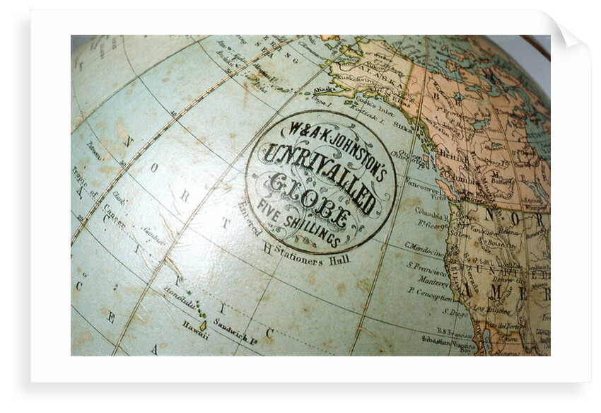 Cartouche in North Pacific Ocean by William Johnston