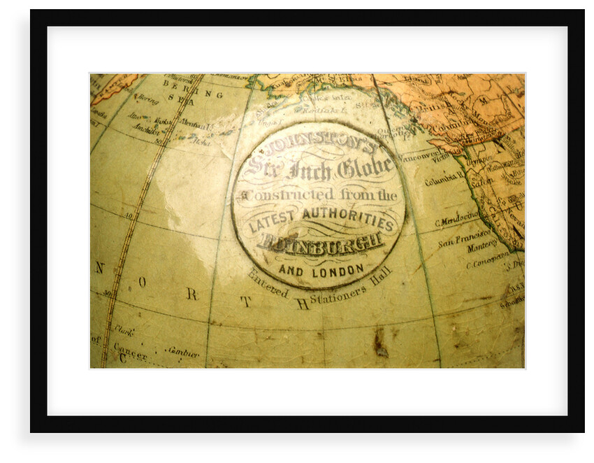 Cartouche in North Pacific Ocean by William Johnston