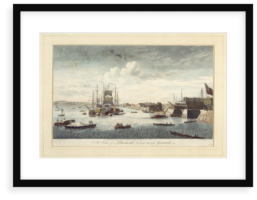A view of Blackwall looking towards Greenwich by John Boydell