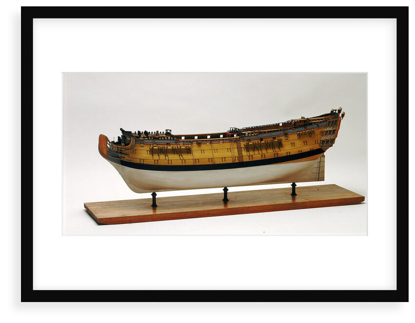 A full hull model of a second rate warship, 90 guns by unknown