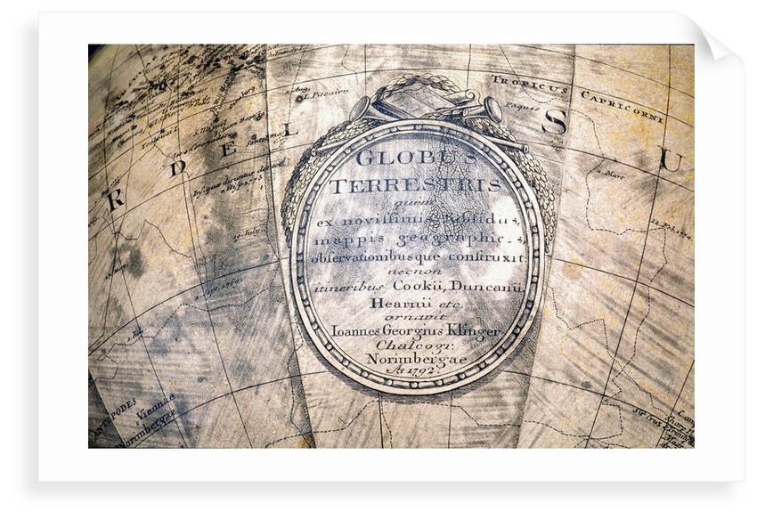 Cartouche in South Pacific by Johann Georg Klinger