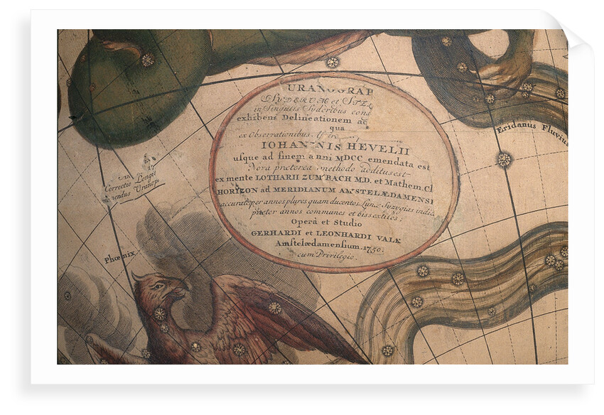 Cartouche below Cetus by Gerard Valk
