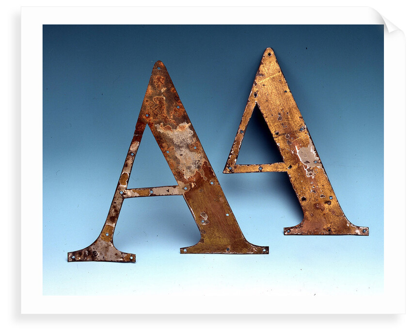 Tin letters by unknown
