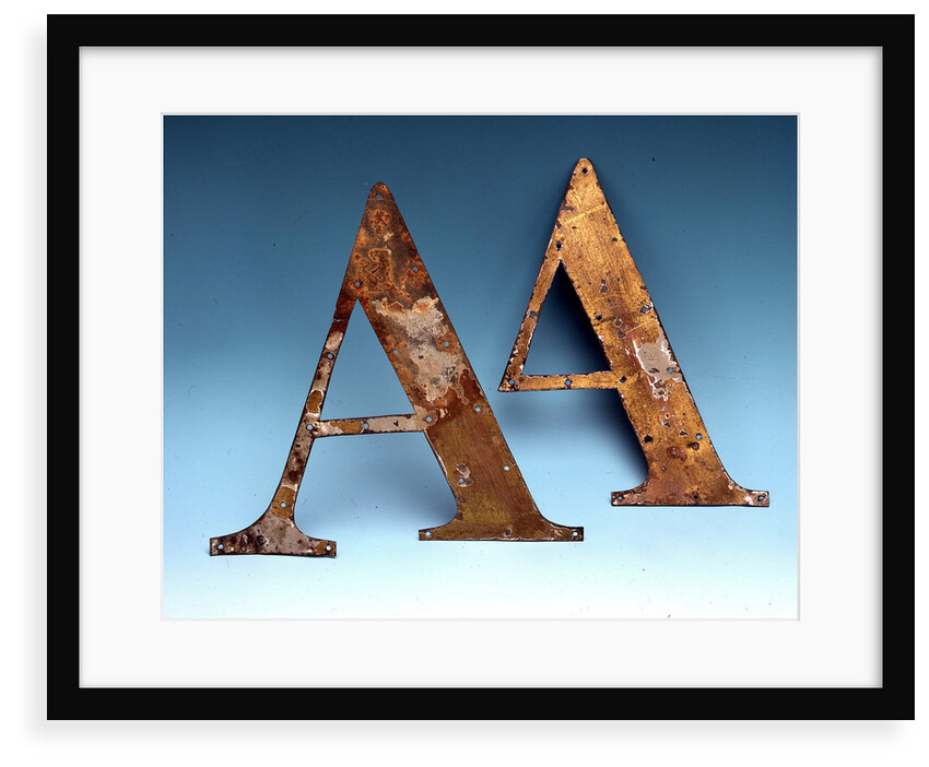 Tin letters by unknown