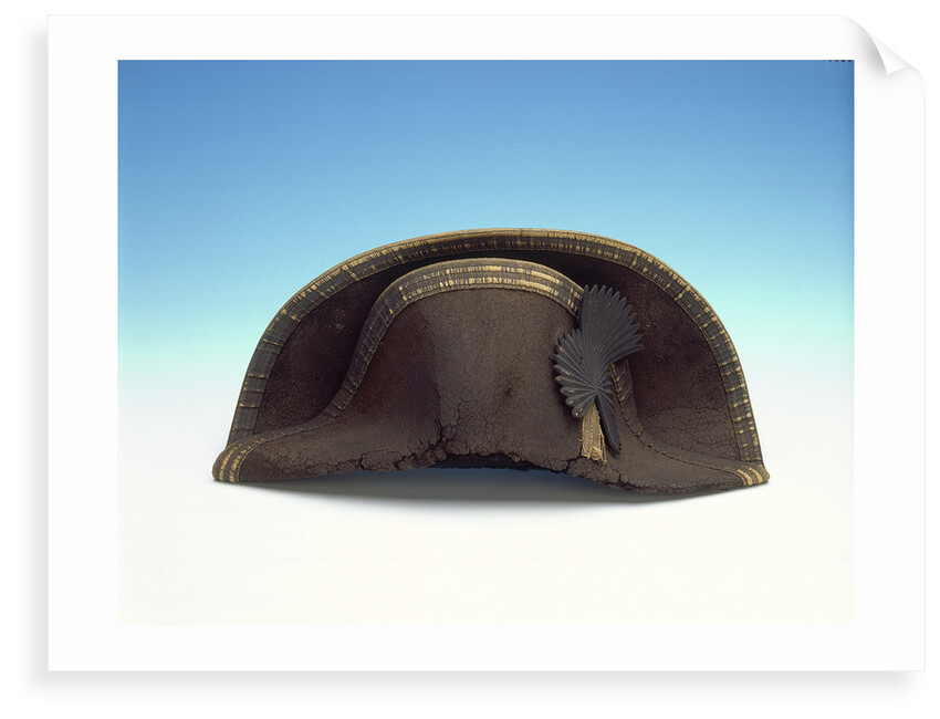 Bicorn hat worn by Lord Nelson by unknown