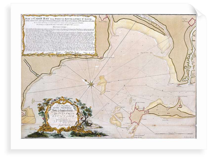 Chart of Cadiz by Joseph Smith Speer