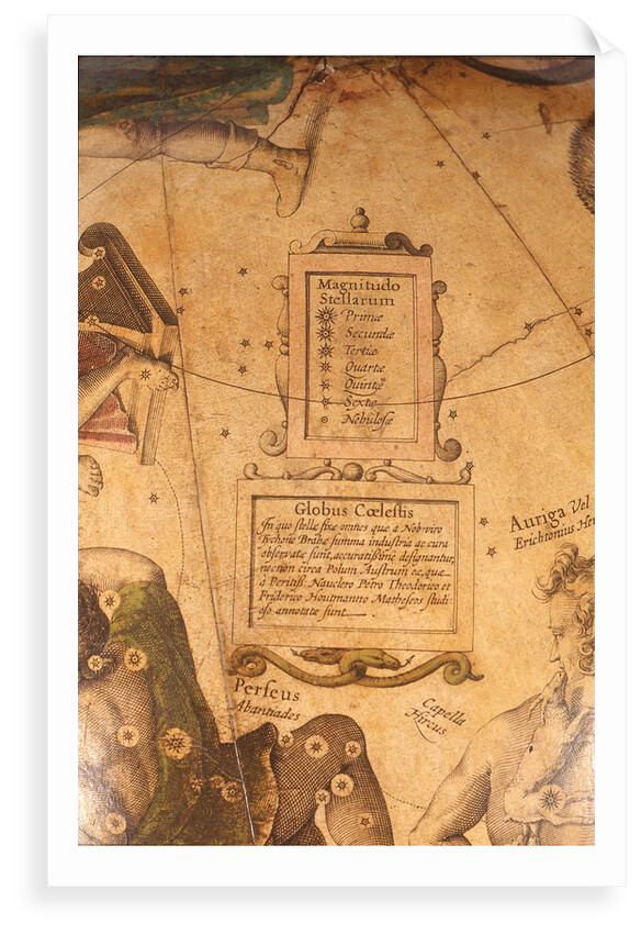Magnitude table and cartouche by Jodocus Hondius Jr