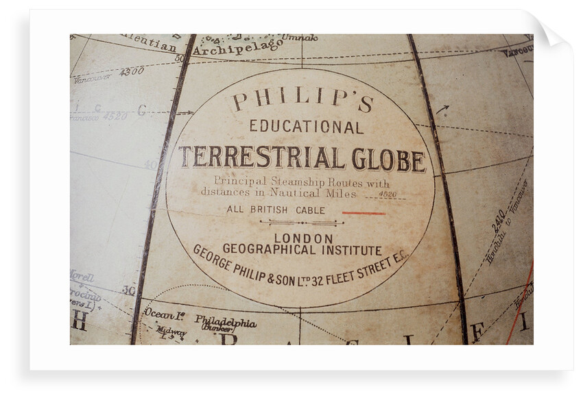 Cartouche in North Pacific Ocean by George Philip & Son