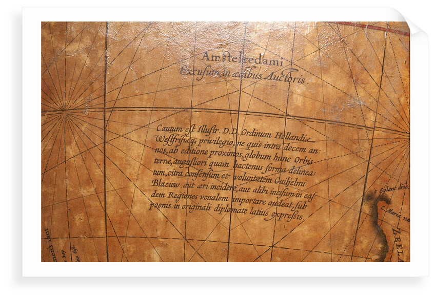 Imprint in Pacific Ocean by Willem Jansz Blaeu