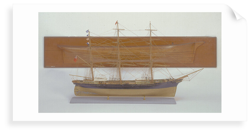 Half block and full hull model of the 'Titania' by unknown