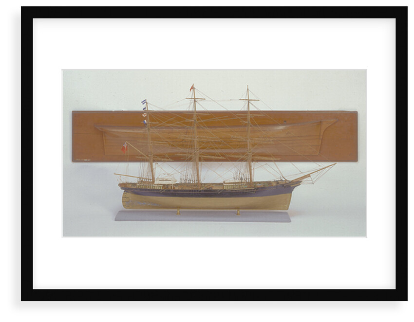 Half block and full hull model of the 'Titania' by unknown