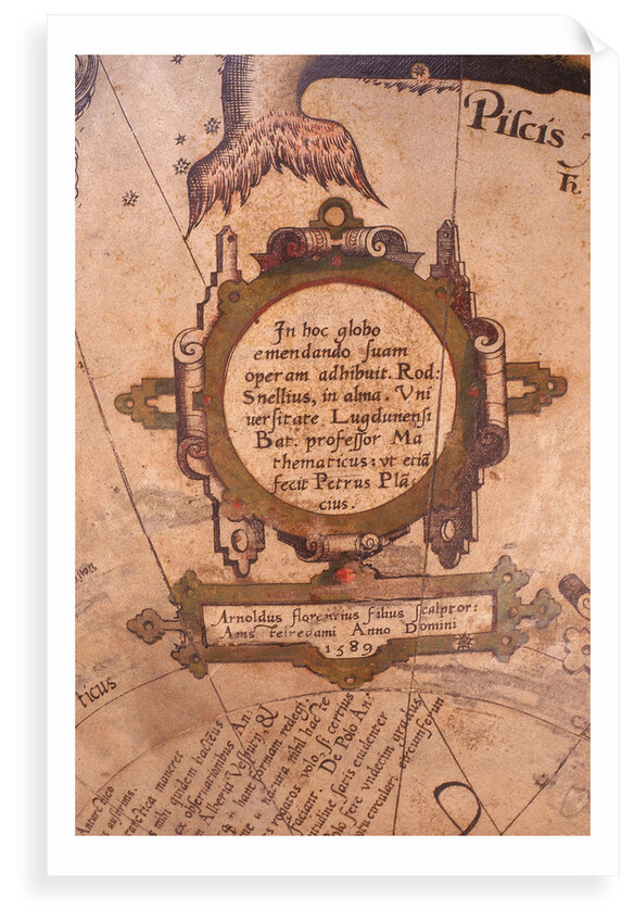 Cartouche below Piscis Notius by Jacob Floris van Langren