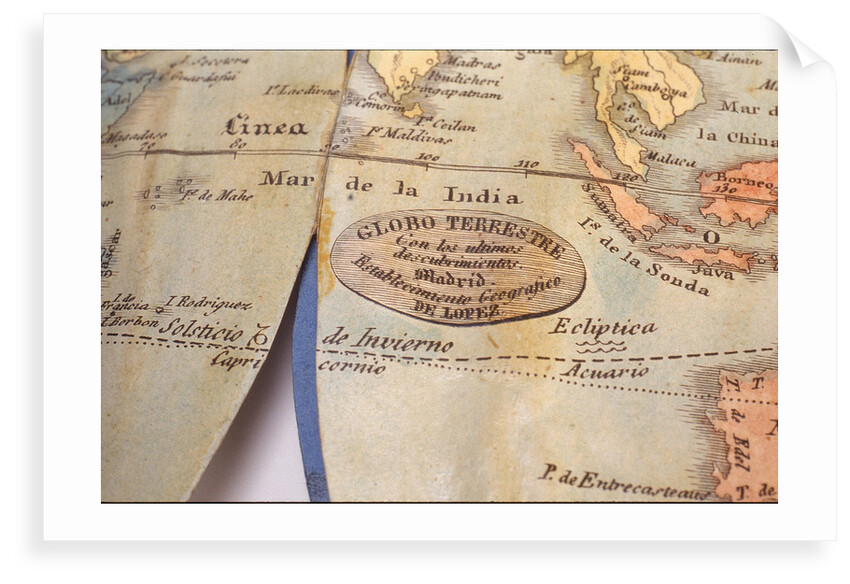 Inscription in Indian Ocean by Pedro Martin de Lopez