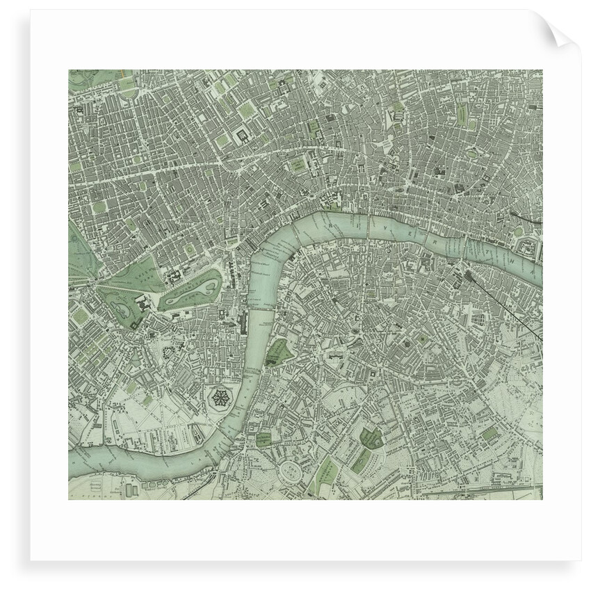 Chart of London City and the river Thames by Unknown