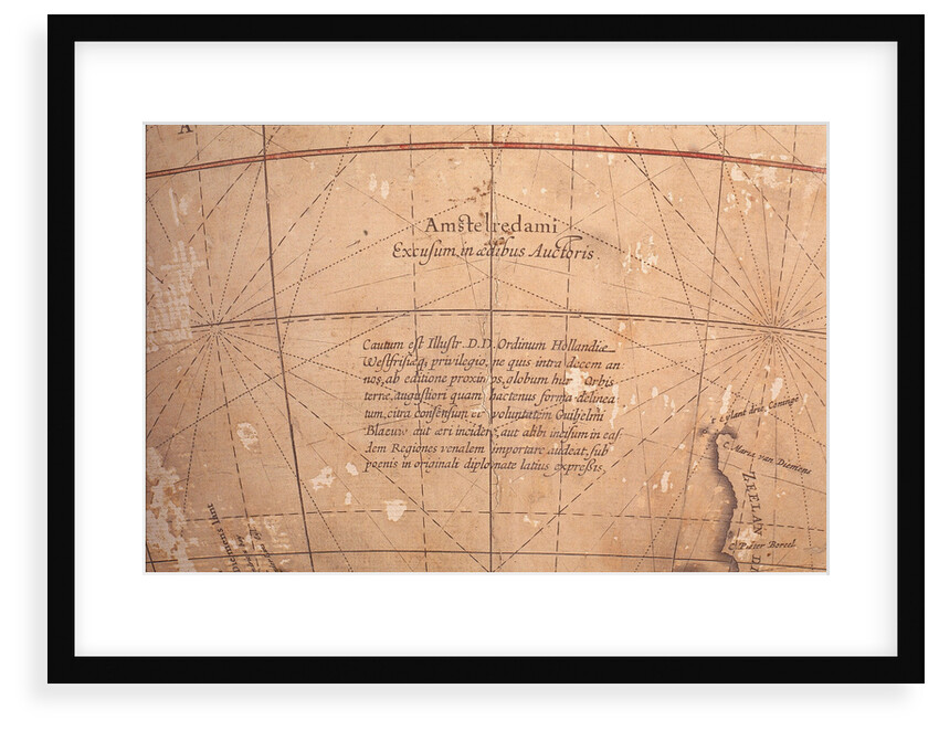 Imprint in Pacific Ocean by Willem Jansz Blaeu