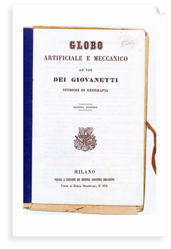 Globe, manual cover by Giocondo Regazzoni