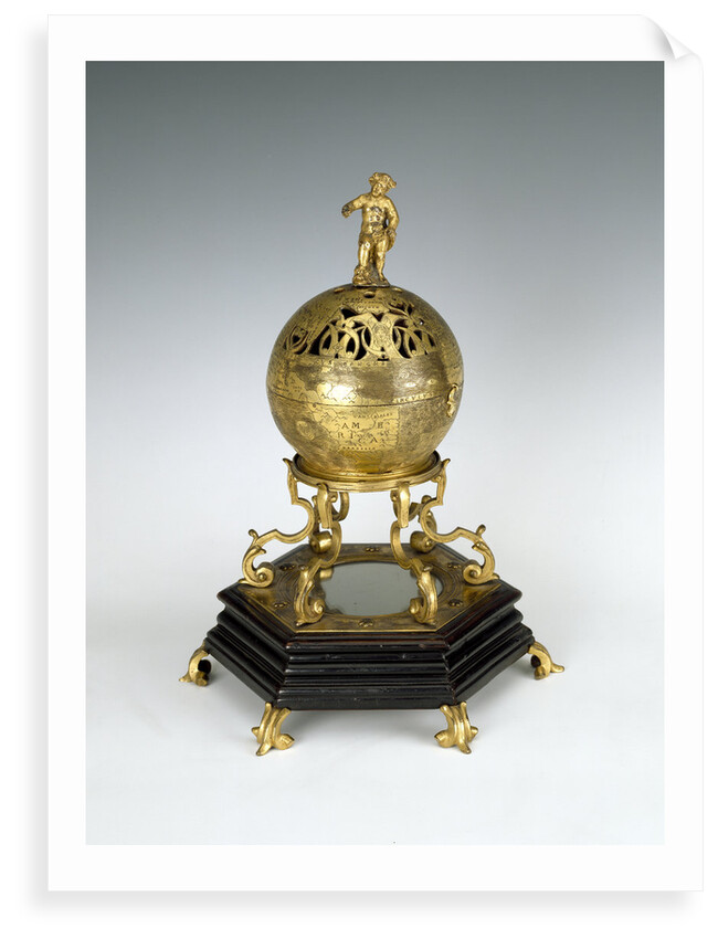 Terrestrial globe clock by Jacques de la Garde