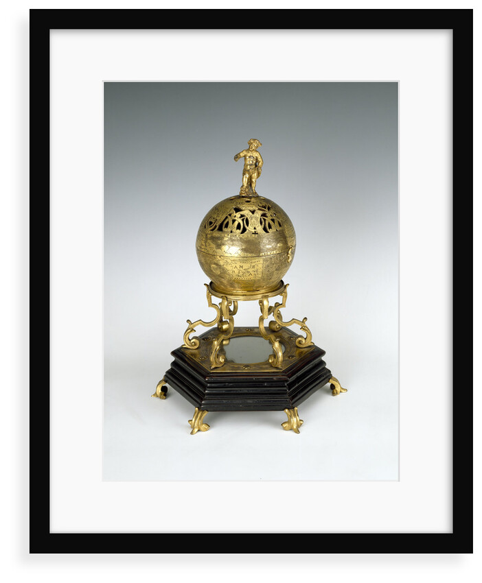 Terrestrial globe clock by Jacques de la Garde
