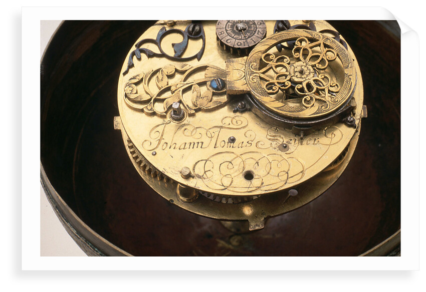 Watch movement and inscription by Johannes Janssonius