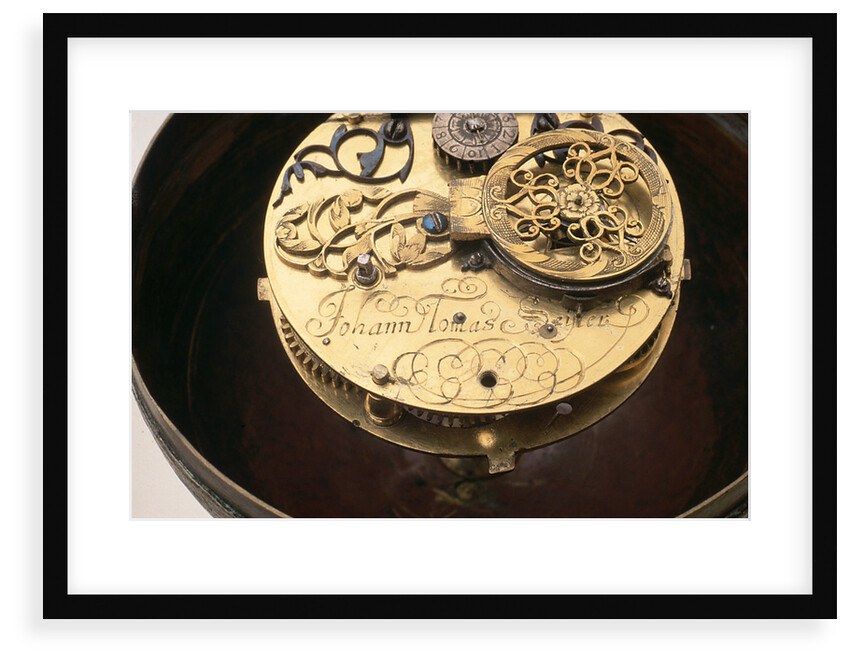 Watch movement and inscription by Johannes Janssonius