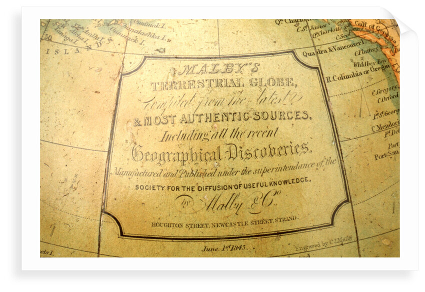 Cartouche in North Pacific Ocean by Malby & Co