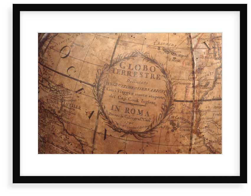 Cartouche in Atlantic Ocean by Giovanni Maria Cassini