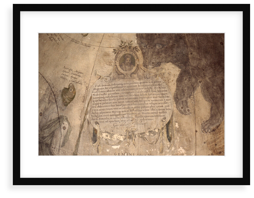Cartouche and Tycho Brahe by Willem Jansz Blaeu