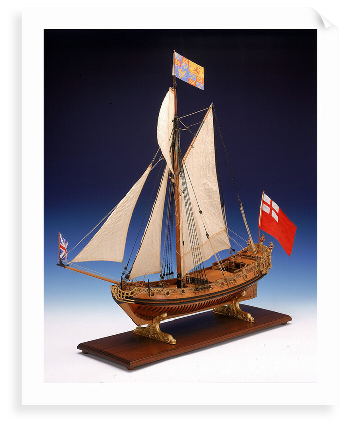 Skeleton model, royal yacht, port by unknown