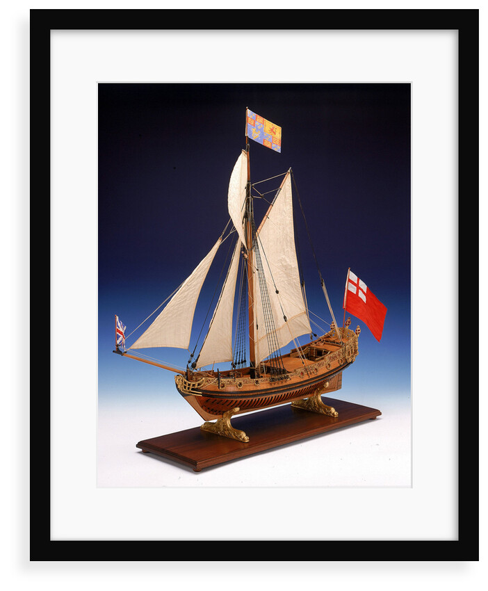 Skeleton model, royal yacht, port by unknown