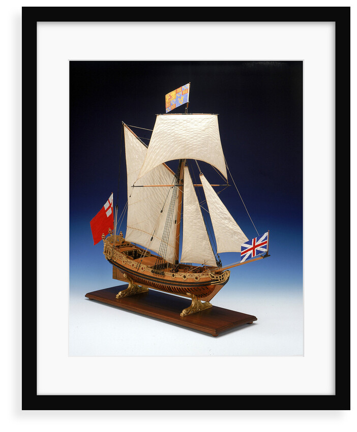 Skeleton model, royal yacht, starboard by unknown