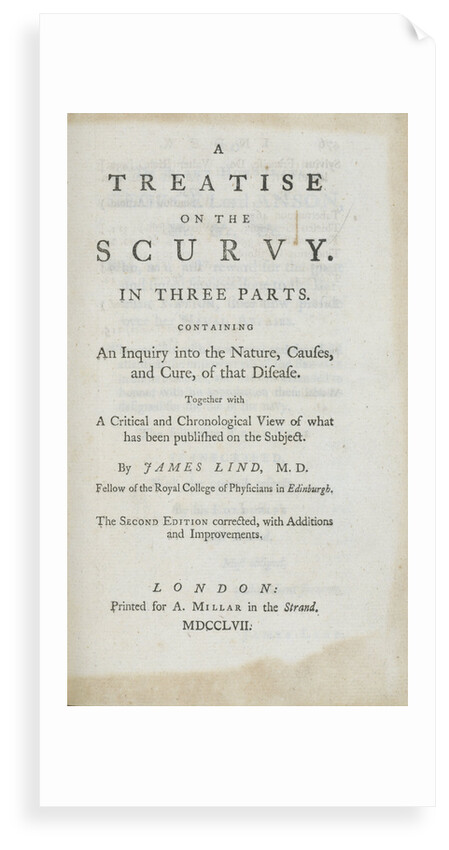 'A Treatise on the Scurvy' frontispiece by unknown