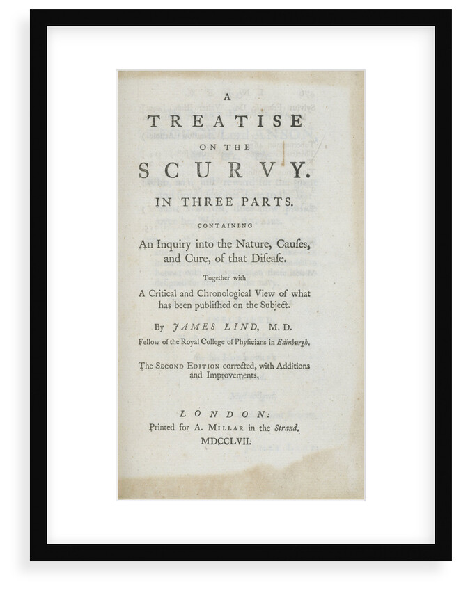 'A Treatise on the Scurvy' frontispiece by unknown