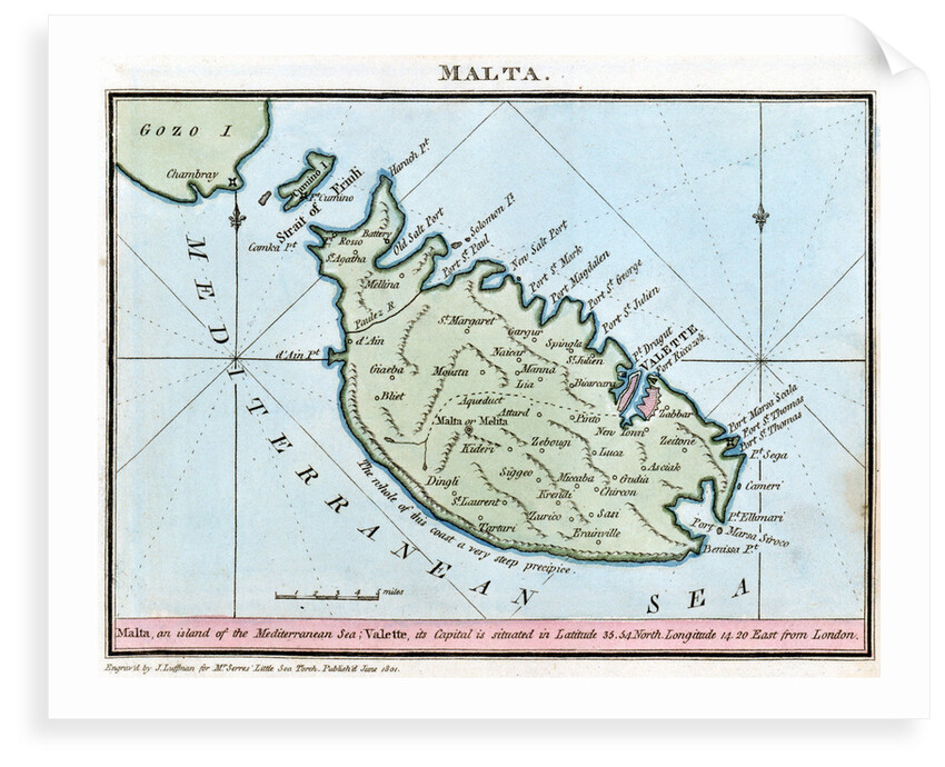 Chart of Malta by R. Bougard