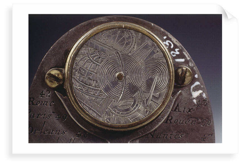 Butterfield dial, detail on reverse by Pierre Sevin