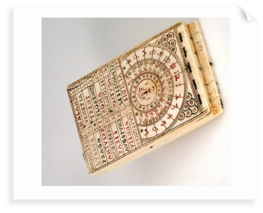 Diptych dial, leaf la by Hieronymus Reinman
