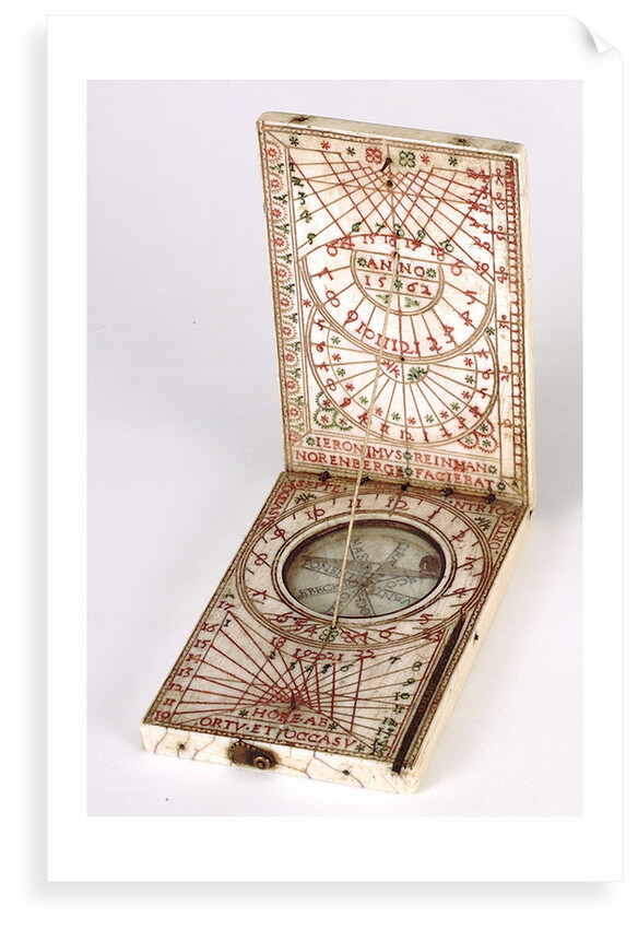 Diptych dial, leaves Ib and IIa by Hieronymus Reinman