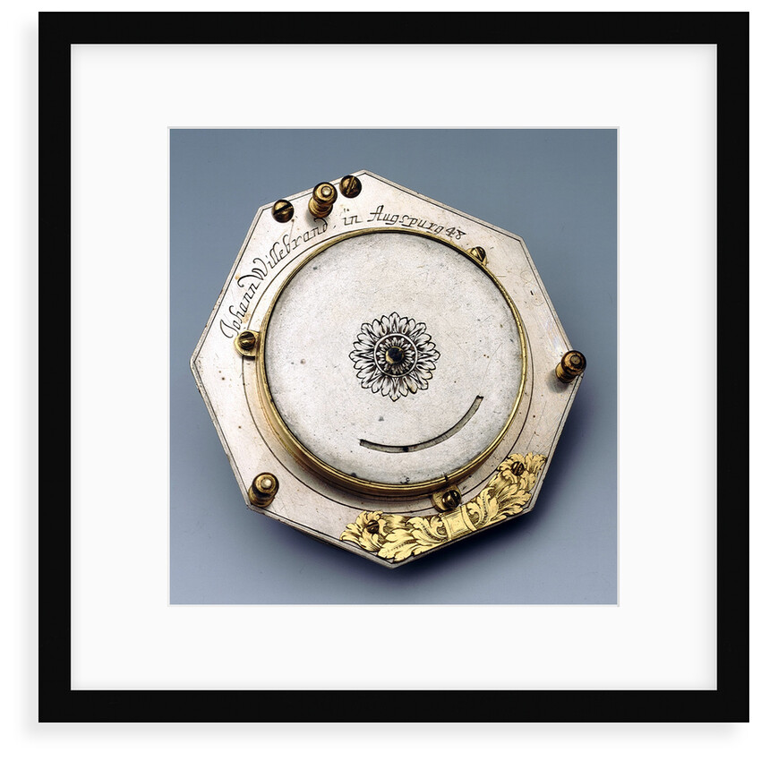 Augsburg dial, underside by Johann Martin Willebrand