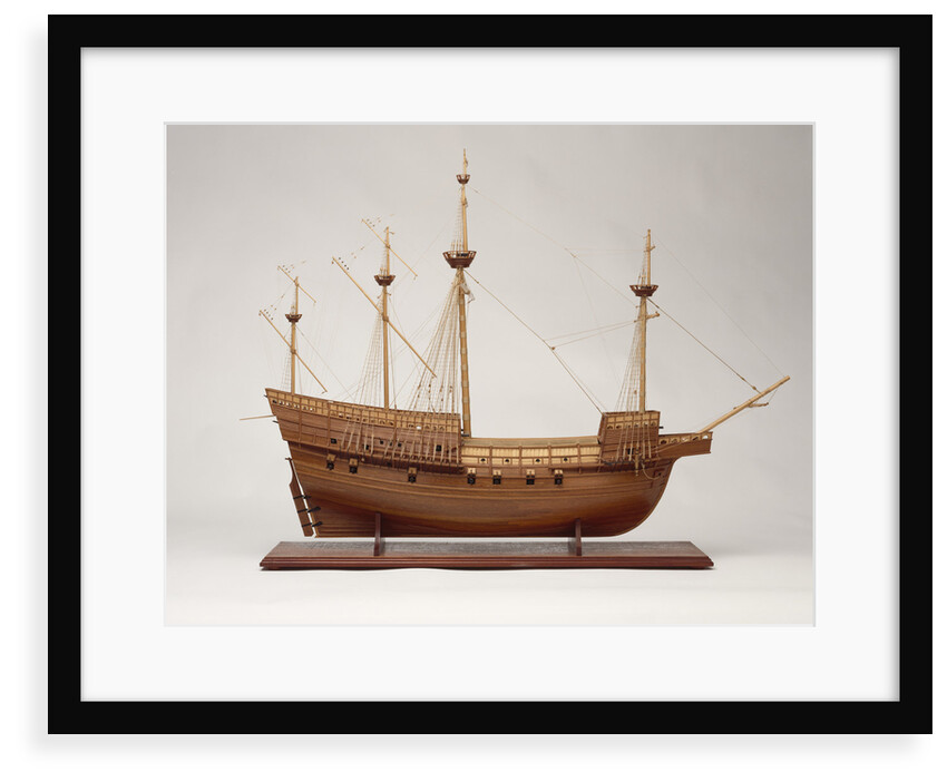 Full hull model of 'Mary Rose' (1509), a 60-gun sailing warship by Bassett-Lowke Ltd
